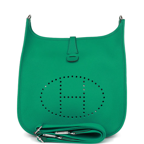 Hermes Evelyne III PM Vert Jade Clemence Palladium Hardware
