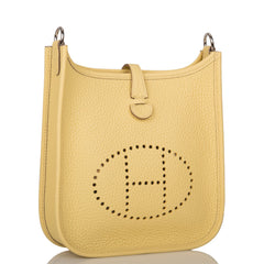 Hermes Evelyne TPM Jaune Poussin Clemence Palladium Hardware
