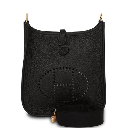 Hermes Evelyne TPM Black Clemence Gold Hardware