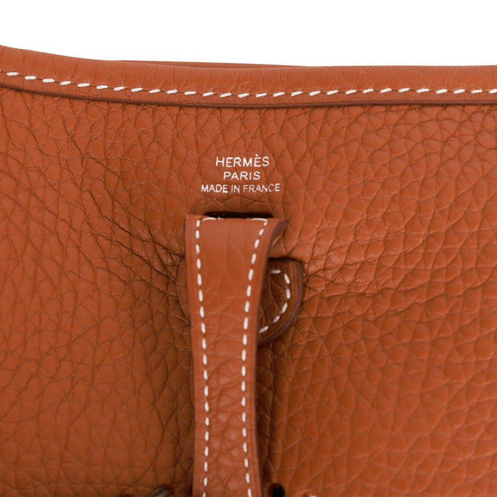 Hermès Evelyne Gold w GoldStrap TPM Bag 16 Palladium Hardware at 1stDibs