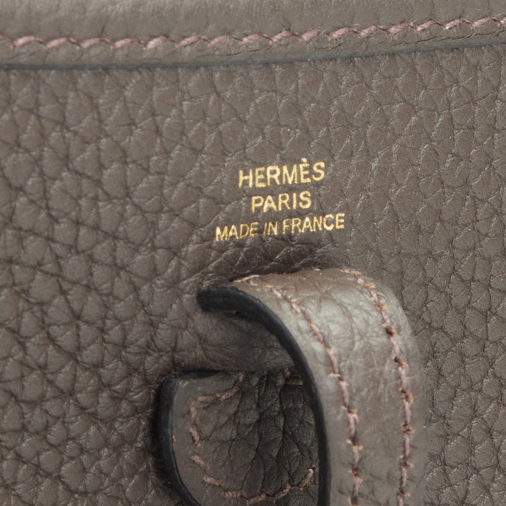 Hermes Evelyne TPM Ebene Clemence Gold Hardware