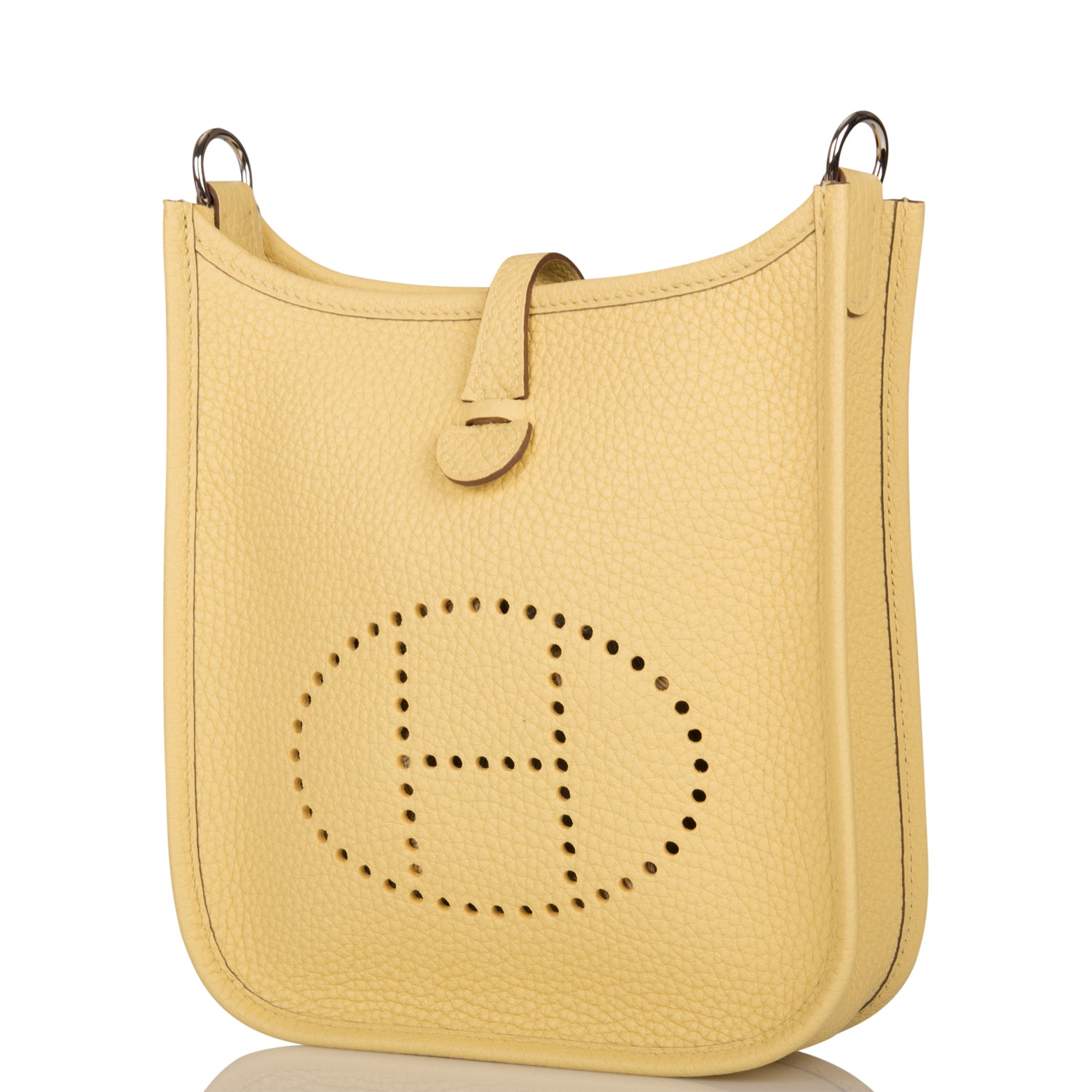 Hermes Evelyne TPM Jaune Poussin Clemence Palladium Hardware – Madison ...