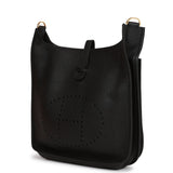 Hermes Evelyne III PM Black Clemence Gold Hardware