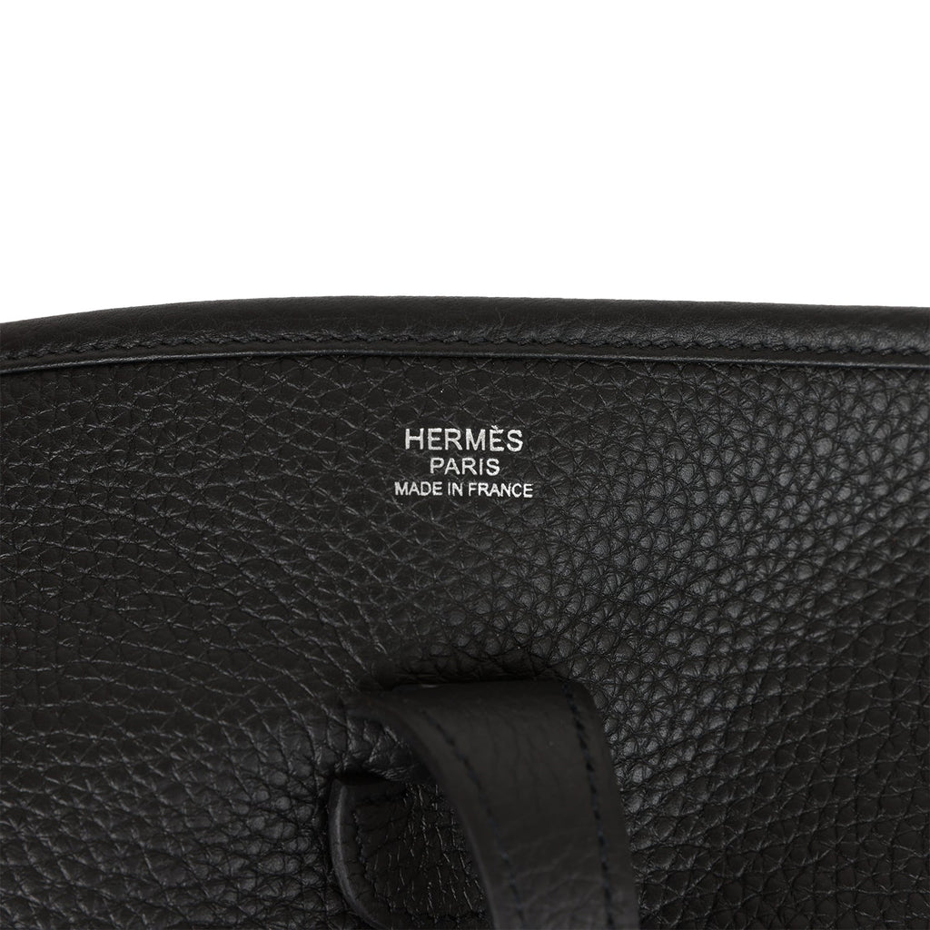 Hermes Evelyne III PM Black Clemence Palladium Hardware
