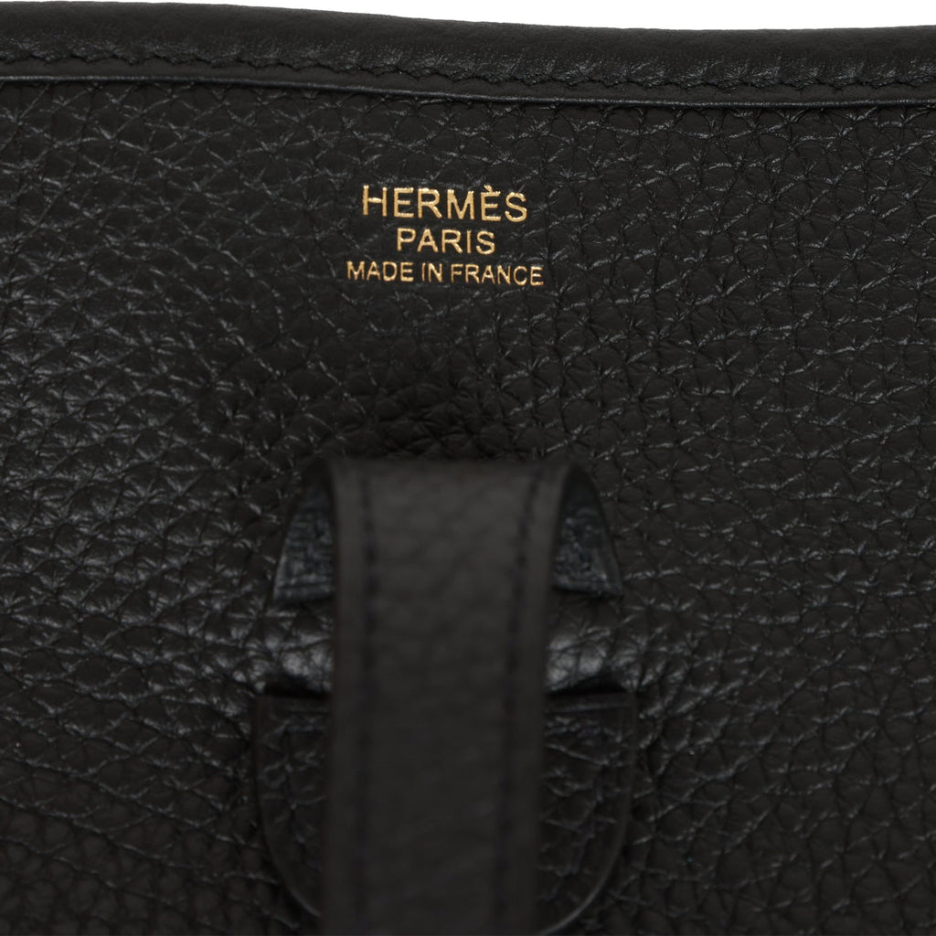 Hermes Evelyne III PM Black Clemence Gold Hardware – Madison Avenue Couture