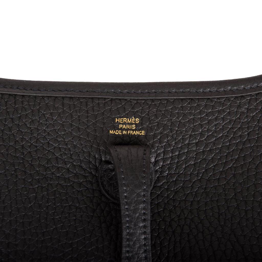 Hermes Evelyne 16 e TPM Bag Noir Clemence Black Leather