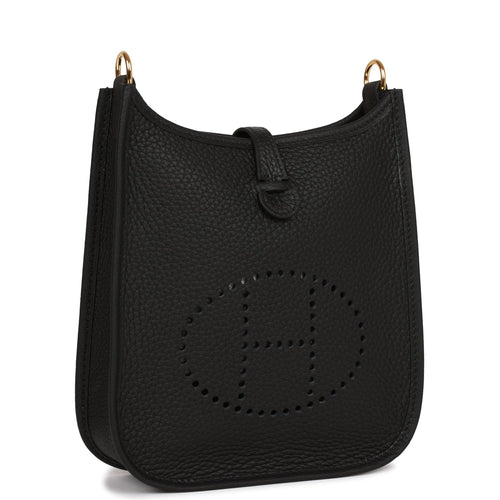 Hermes Evelyne TPM Black Clemence Gold Hardware