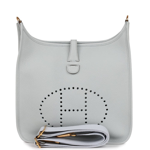 Hermes Evelyne III PM Bleu Pale Clemence Gold Hardware