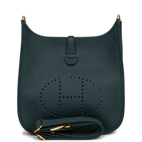 Hermes Evelyne III PM Vert Cypress Clemence Gold Hardware