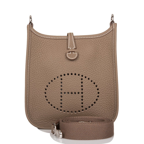 Hermes Evelyne TPM Etoupe Clemence Bag Palladium Hardware