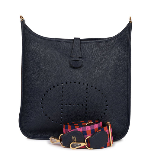 Hermes Evelyne III PM Bleu Nuit Clemence Gold Hardware