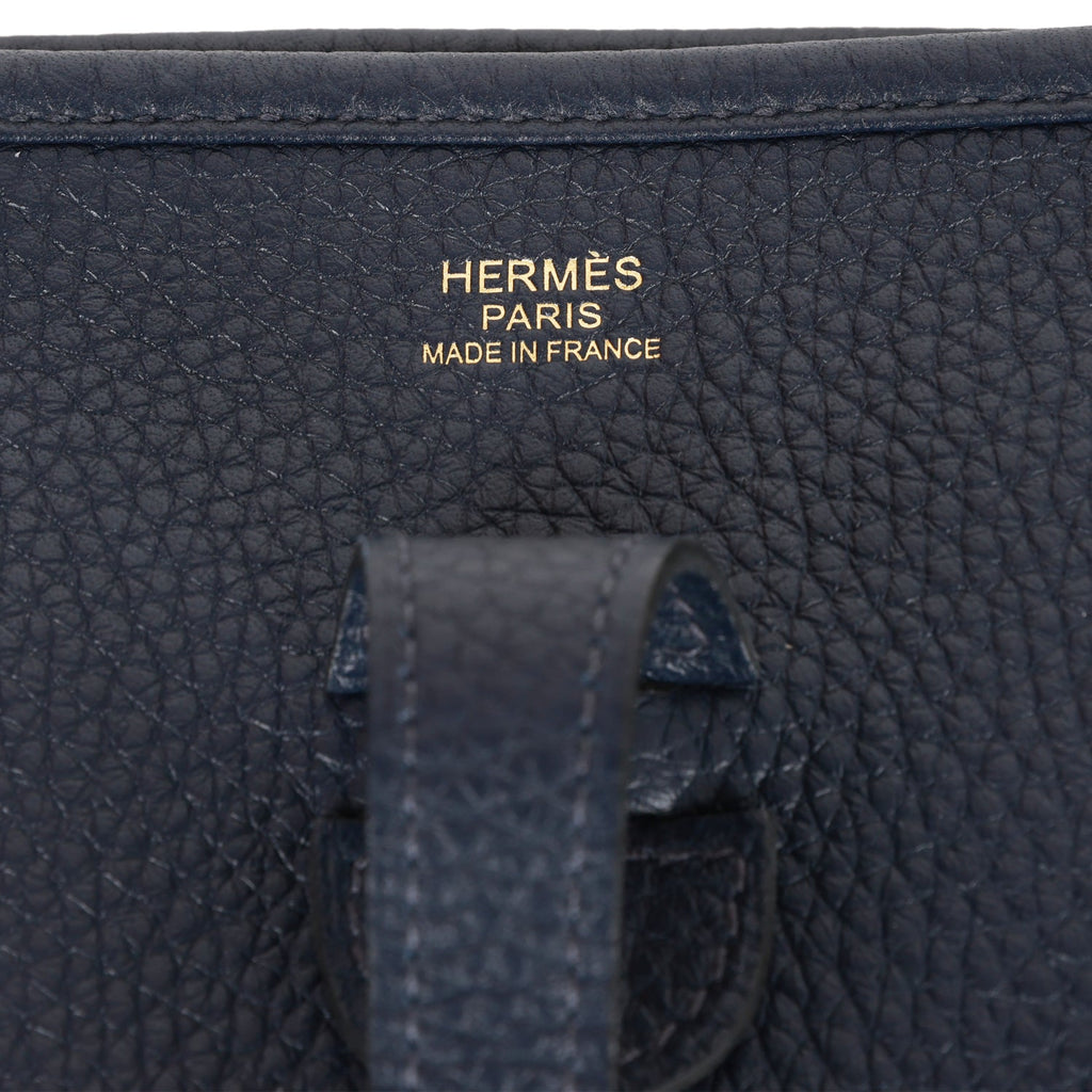 Hermes Evelyne III PM Bleu Lin Clemence Gold Hardware – Madison