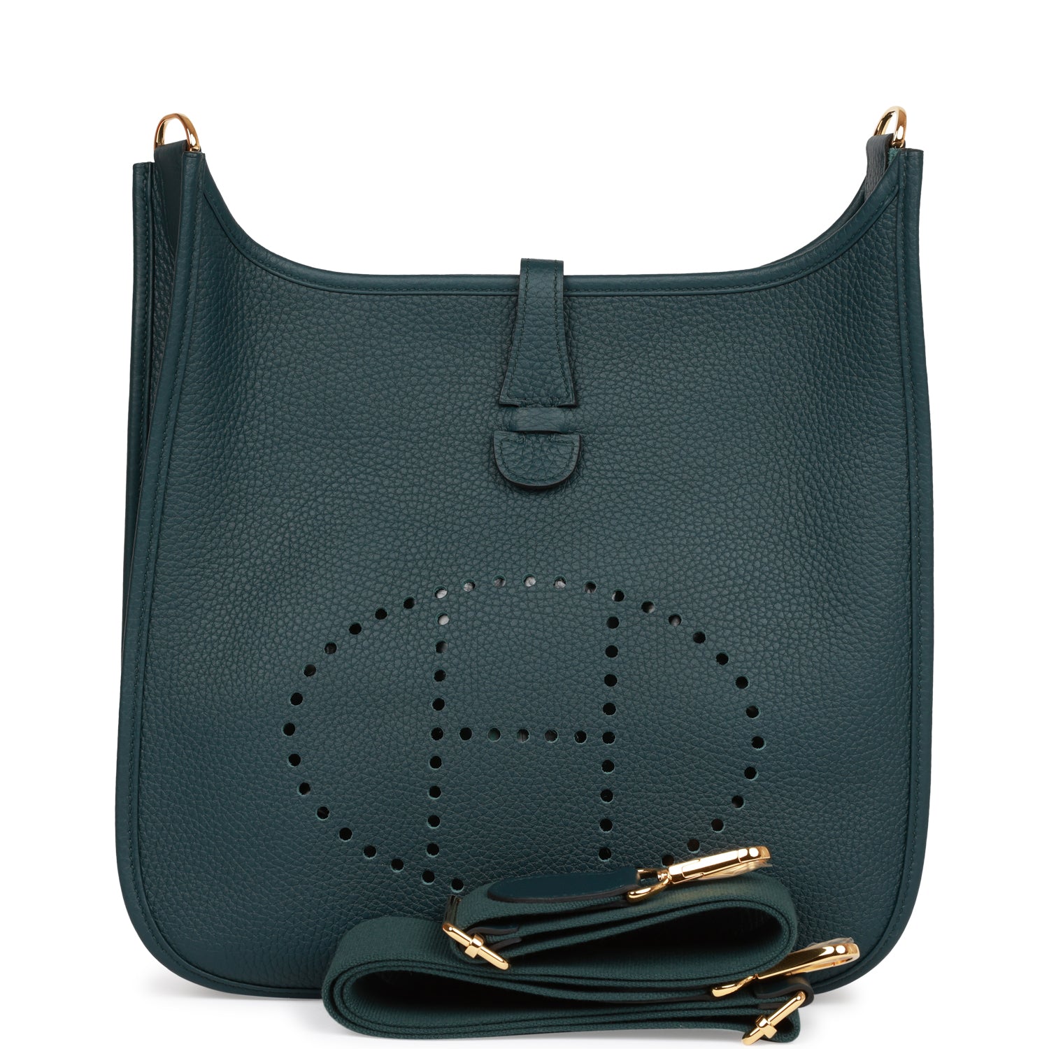 Hermes Evelyne III PM Vert Cypress Clemence Gold Hardware – Madison ...