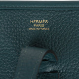 Hermes Evelyne III PM Vert Cypress Clemence Gold Hardware