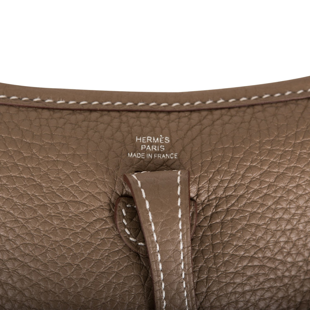 Copy of [New] Hermès Etoupe Clemence Evelyne TPM Bag Gold Hardware