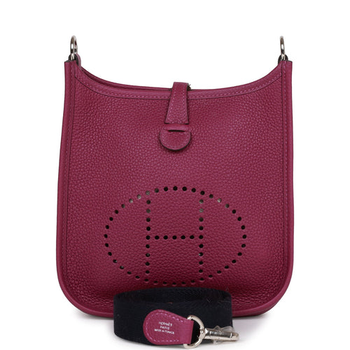 Kelly mini leather handbag Hermès Purple in Leather - 19378454