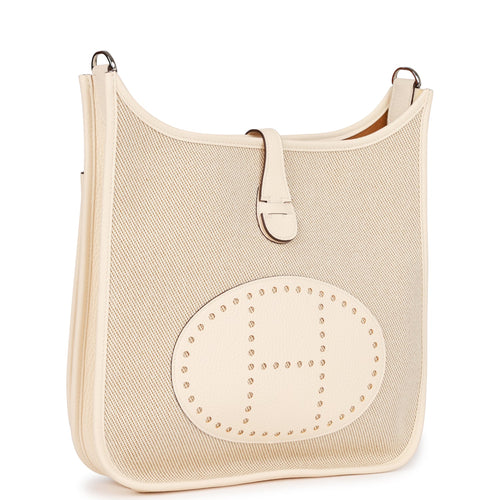 Hermes Evelyne III PM Nata Clemence and Toile Palladium Hardware