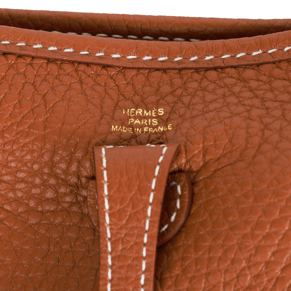 Hermes　Evelyne  bag TPM　Gold　Clemence leather　Gold hardware