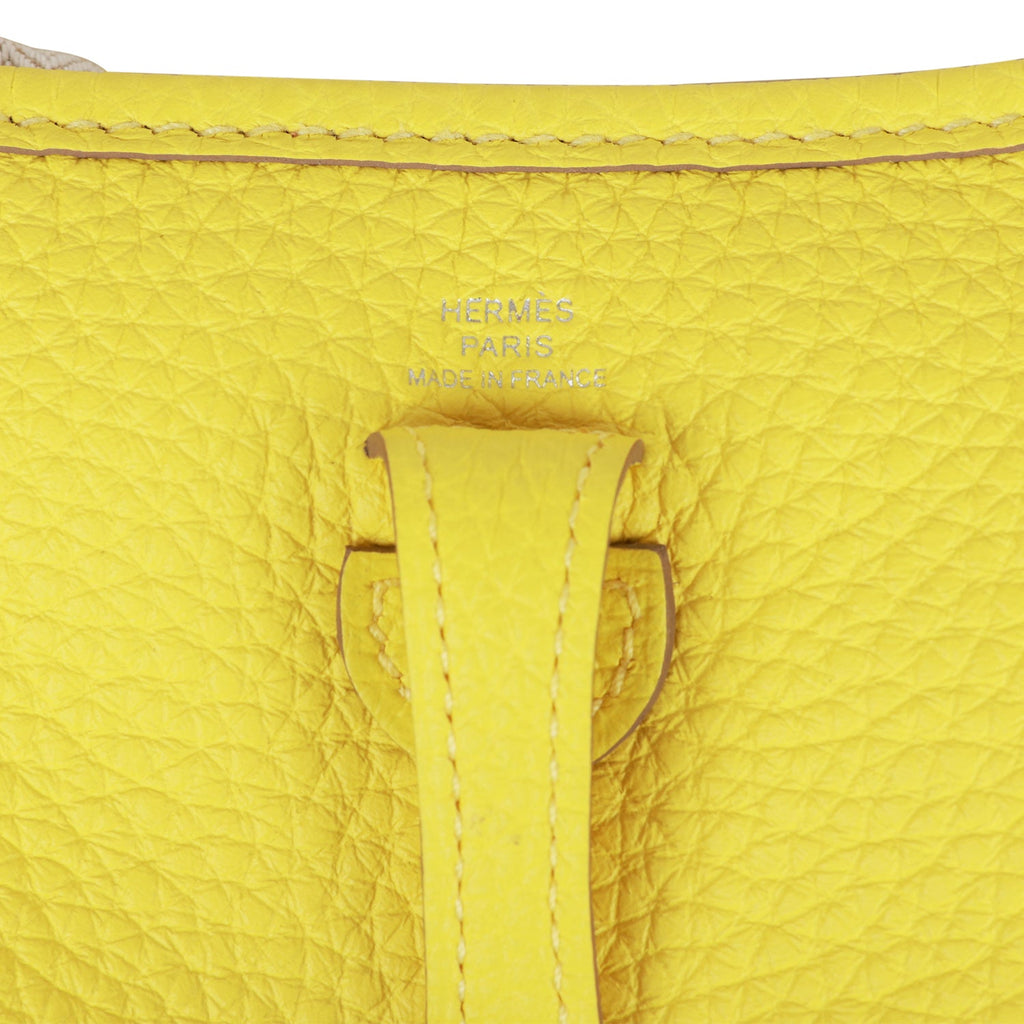 Hermes Evelyne TPM Limoncello Clemence Palladium Hardware