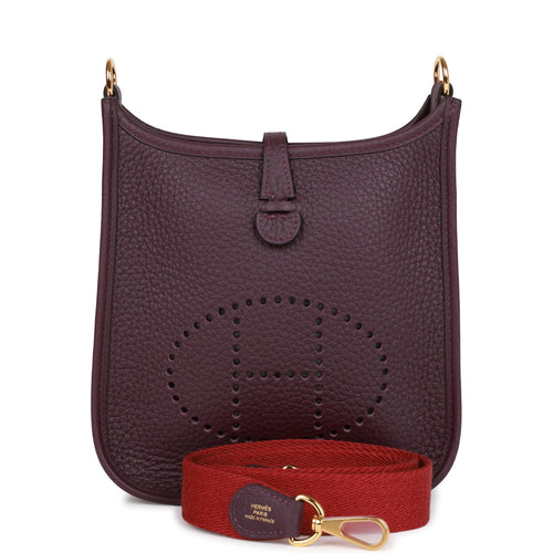 Hermes Evelyne TPM Cassis Clemence Gold Hardware