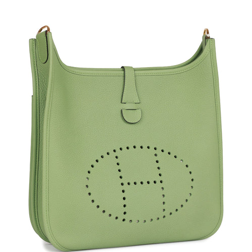 Hermes Evelyne III PM Vert Criquet Clemence Gold Hardware