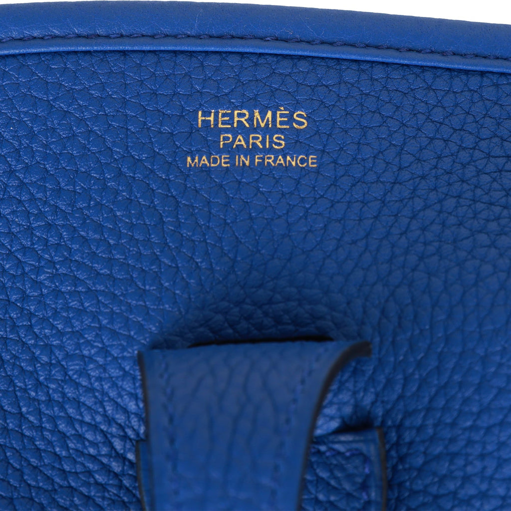 Hermes Evelyne III PM Bleu Royal Maurice Gold Hardware