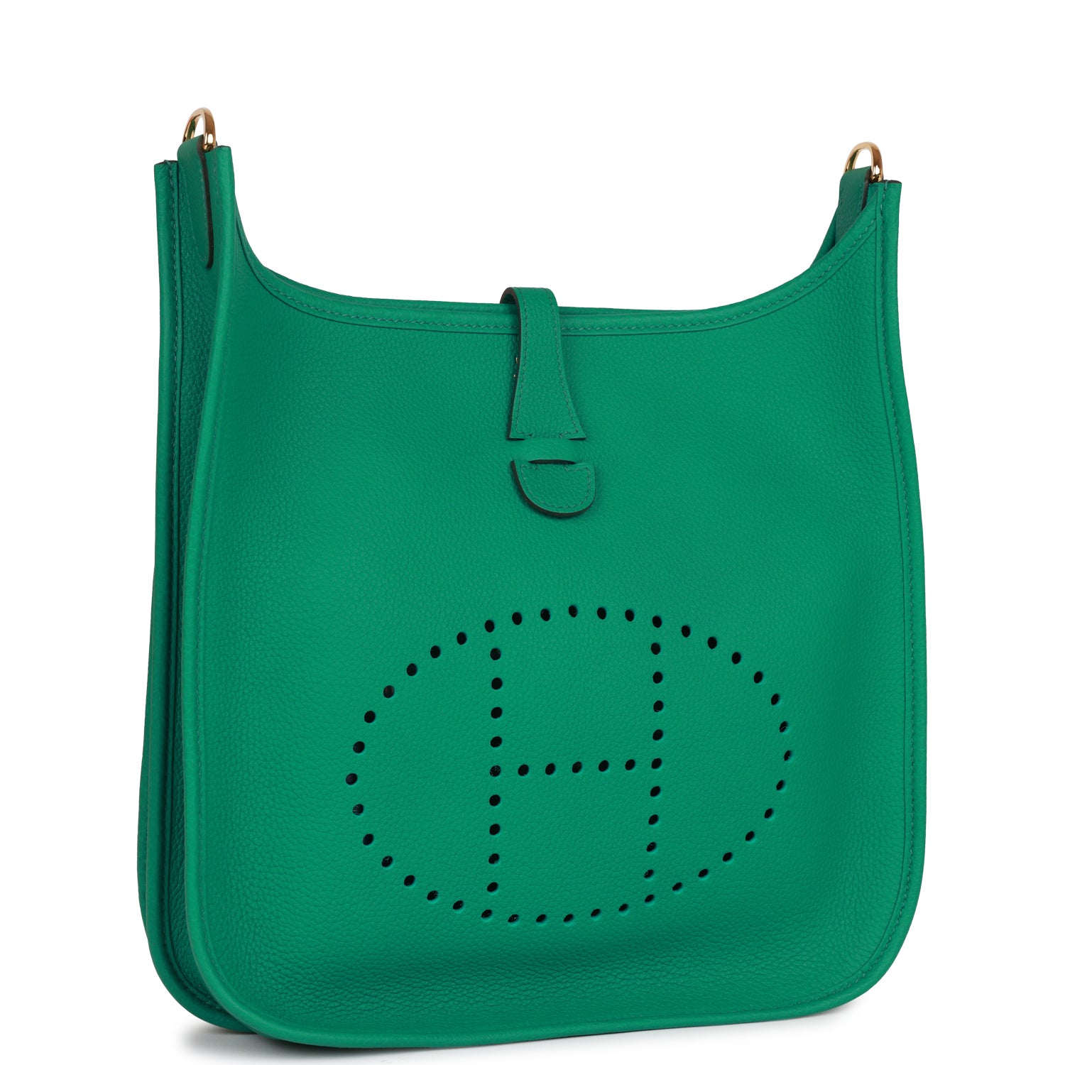 Hermes Evelyne III PM Vert Jade Clemence Gold Hardware – Madison Avenue ...