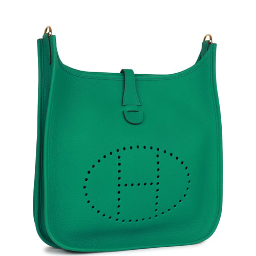 Hermes Evelyne III PM Vert Jade Clemence Gold Hardware