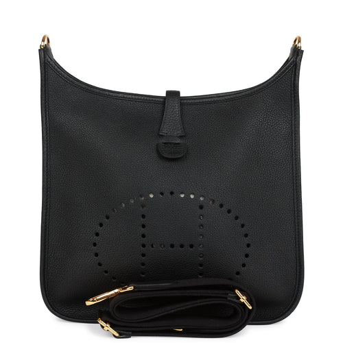 Hermes Evelyne PM Black Clemence Gold Hardware