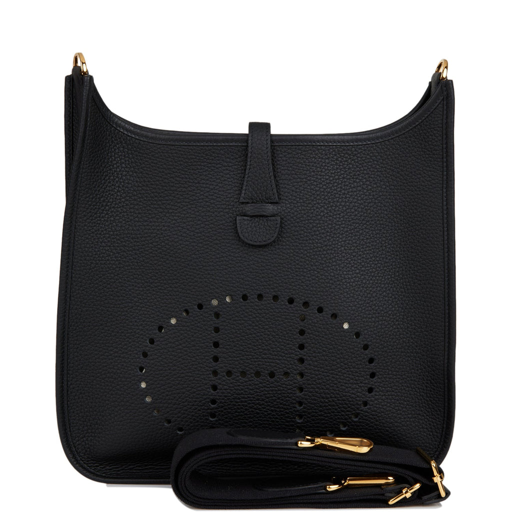 Mommy Micah - Hermes Evelyne PM III Black Gold Hardware with