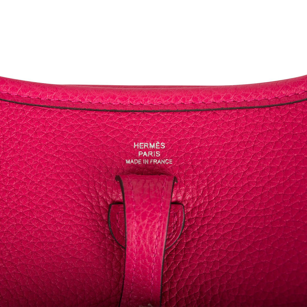 Hermès – Hermes Mini Evelyne 16 TPM Rose Jaipur Leather Palladium