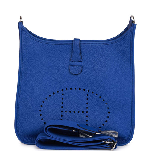 Hermes Evelyne III PM Bleu Royal Clemence Palladium Hardware
