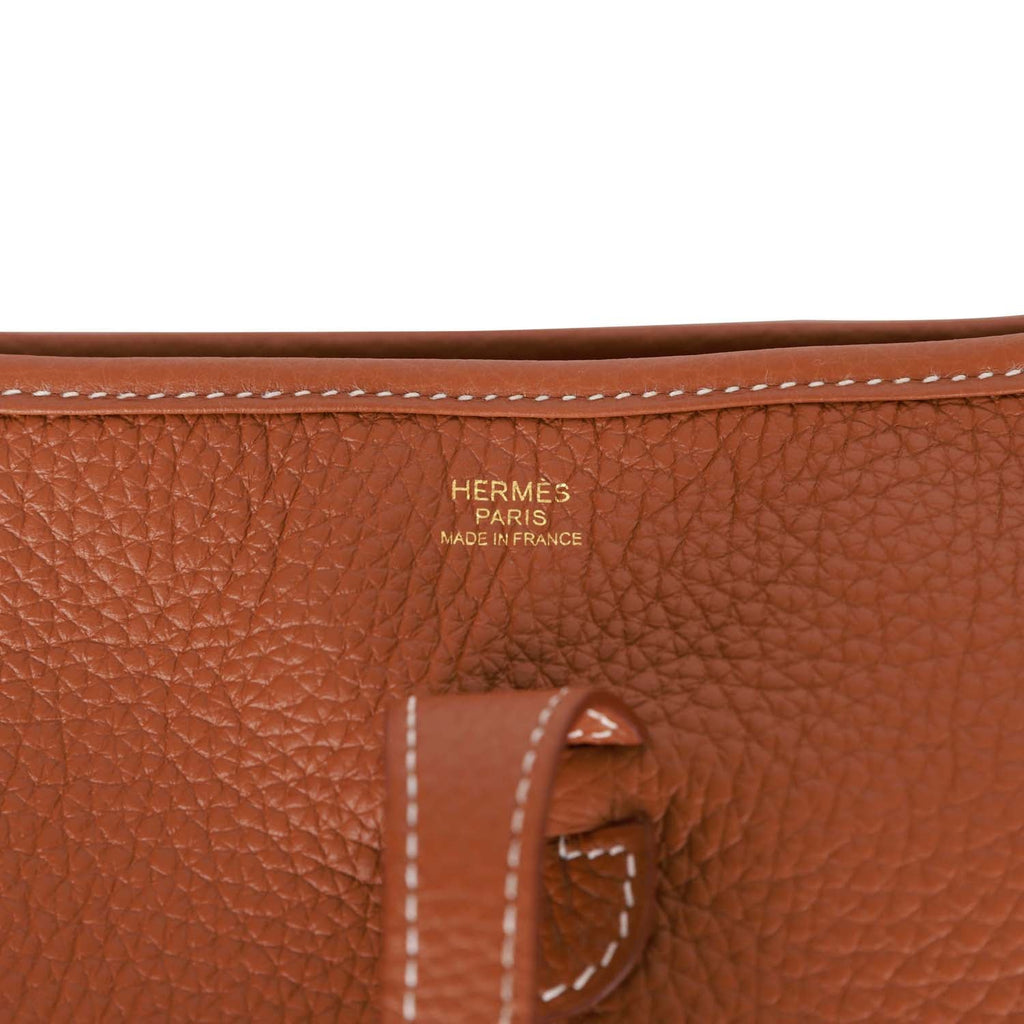 Hermes Evelyne PM Trench Bag Gold Hardware Clemence Leather – Mightychic