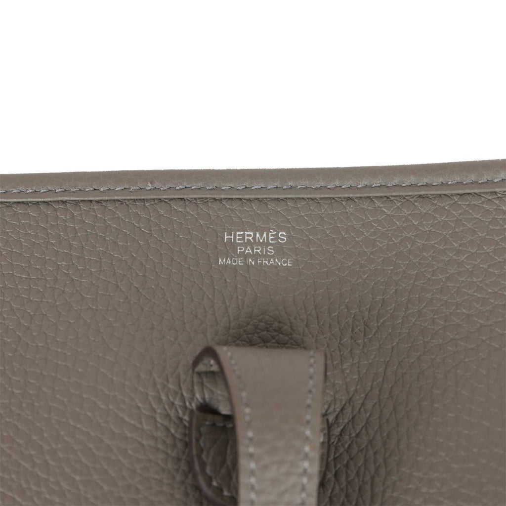 Hermes Evelyne III PM Gris Meyer Clemence Palladium Hardware – Madison  Avenue Couture