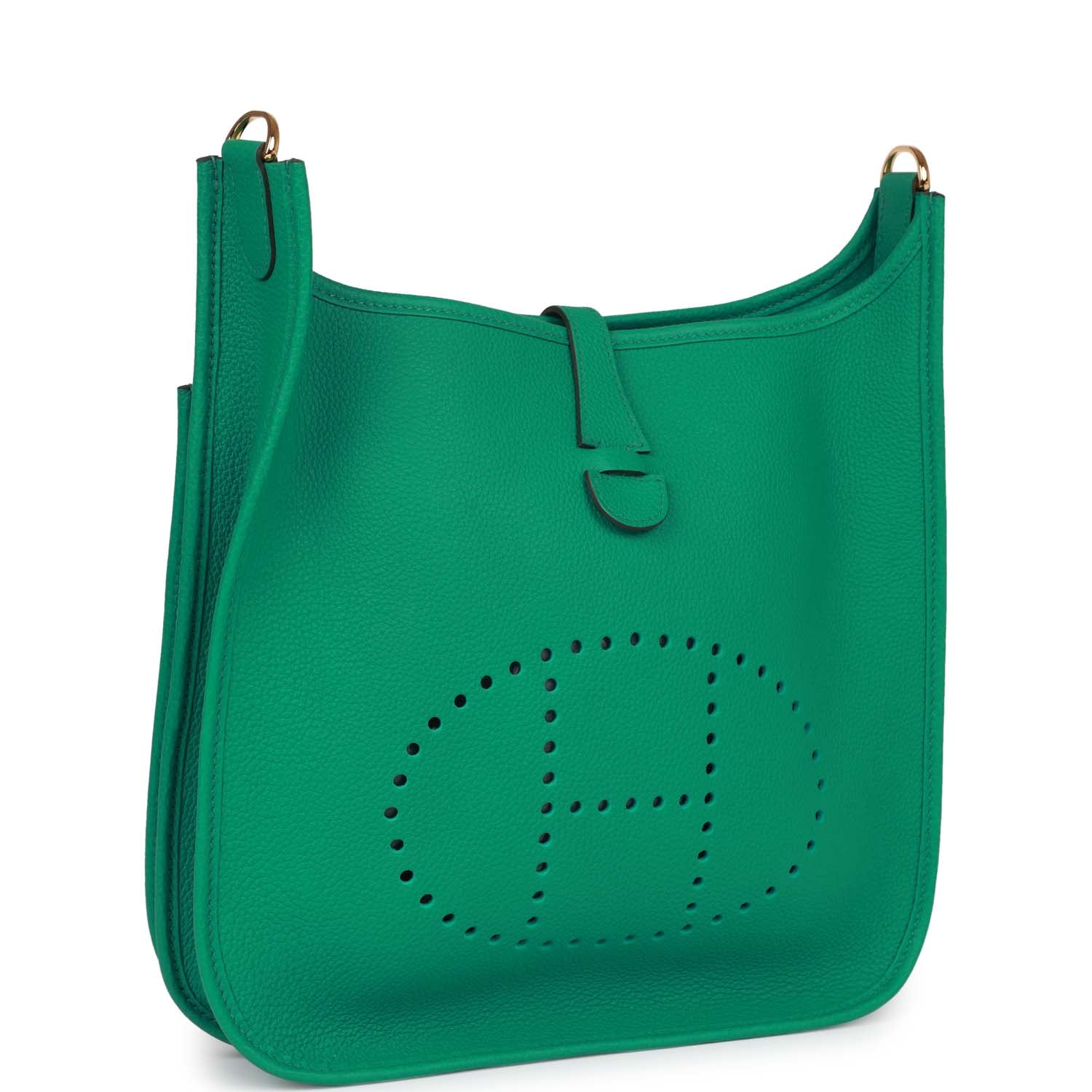 Hermes Evelyne III PM Vert Jade Clemence Gold Hardware – Madison Avenue ...