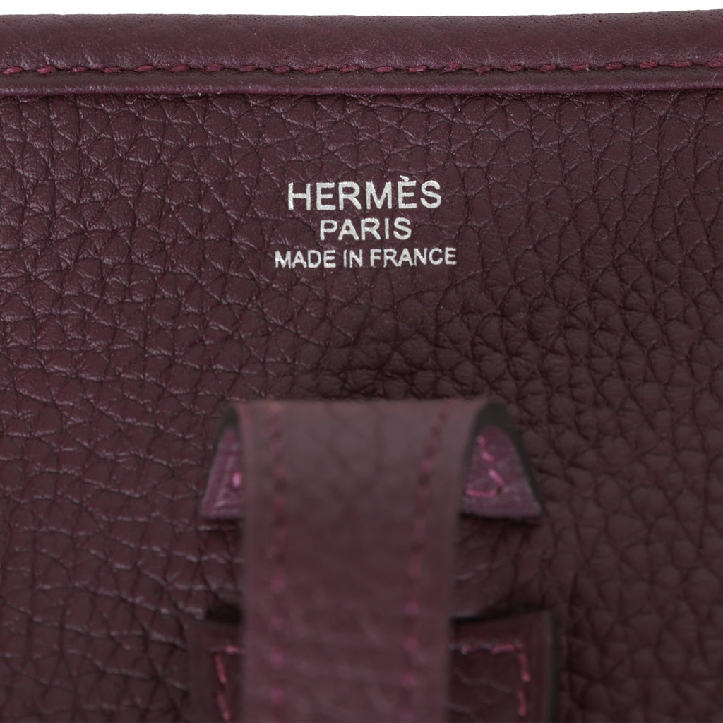 Hermès Bordeaux Clemence Evelyne III 29 Palladium Hardware, 2022