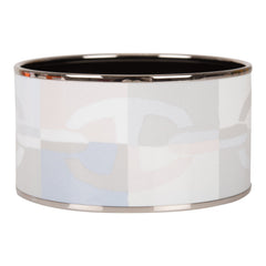 Hermes "Optique Chain d'Ancre" Extra Wide Printed Enamel Bracelet PM (65) NO RESERVE!