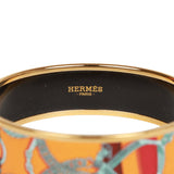 Hermes Multicolor Wide Printed Enamel Bracelet PM (65)