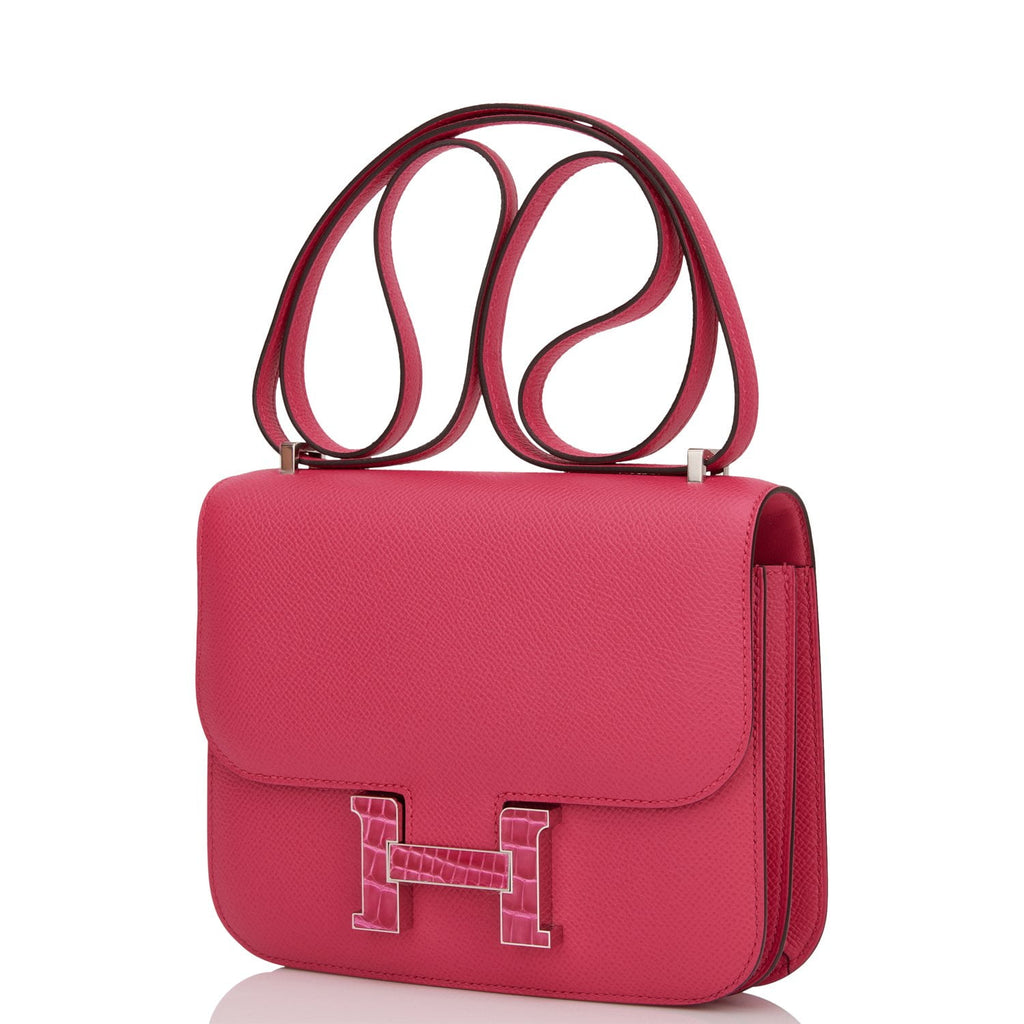 Hermès Rose Texas Et Rouge De Coeur Epsom Constance 18 Palladium Hardware  2021 Available For Immediate Sale At Sotheby's