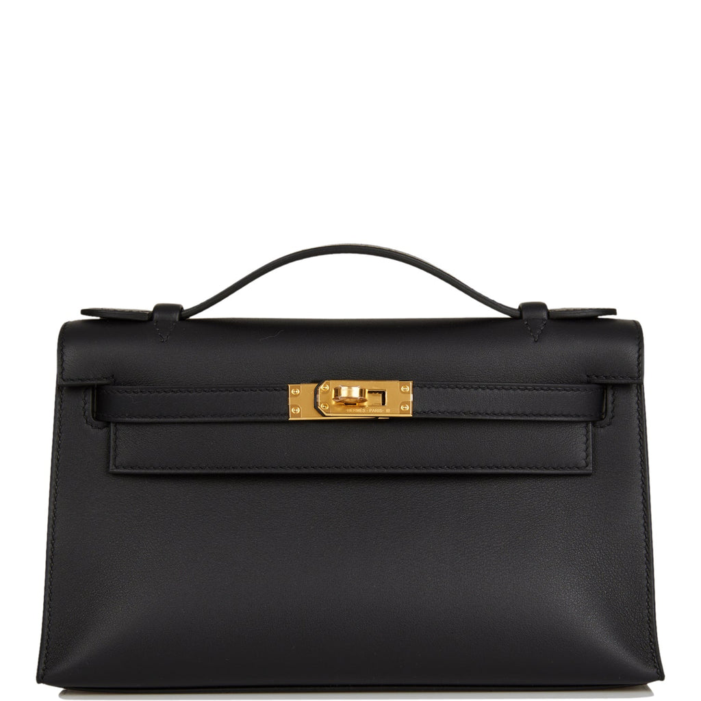 Hermes Mini Kelly II Sellier In Black With Gold Hardware, Epsom Leathe –  Found Fashion