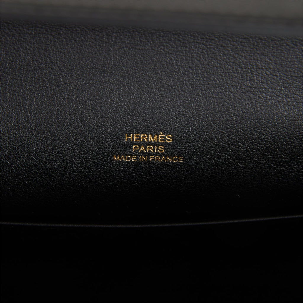 Hermès Kelly Pochette Noir (Black) Swift Gold Hardware GHW
