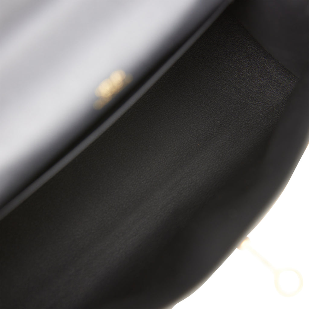 Hermes Kelly Pochette Bag Black Swift Clutch Gold Hardware – Mightychic