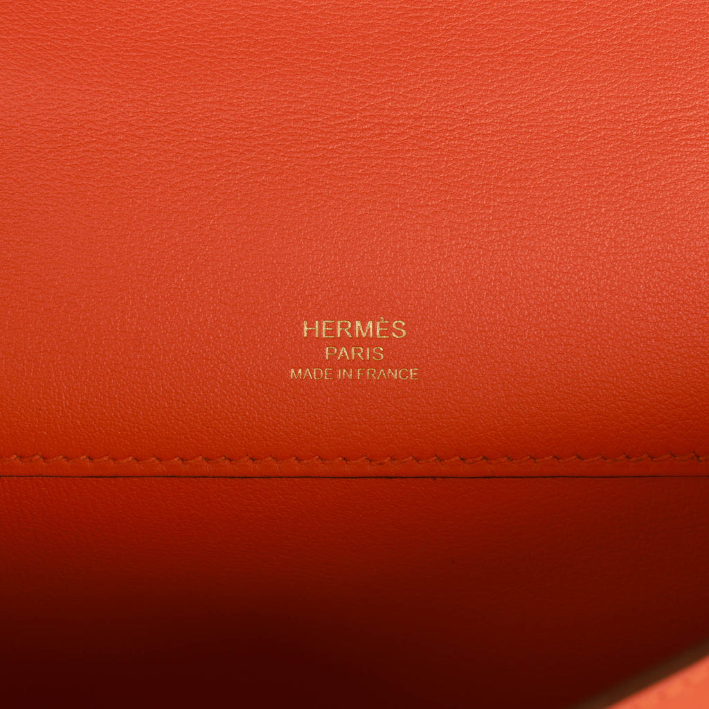 Hermès Kelly Cut Orange Swift Gold Hardware GHW — The French Hunter