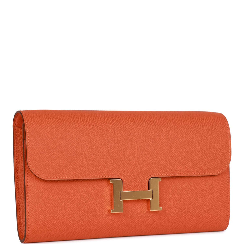 Hermes Constance Wallet To Go Orange Epsom Gold Hardware – Madison Avenue  Couture