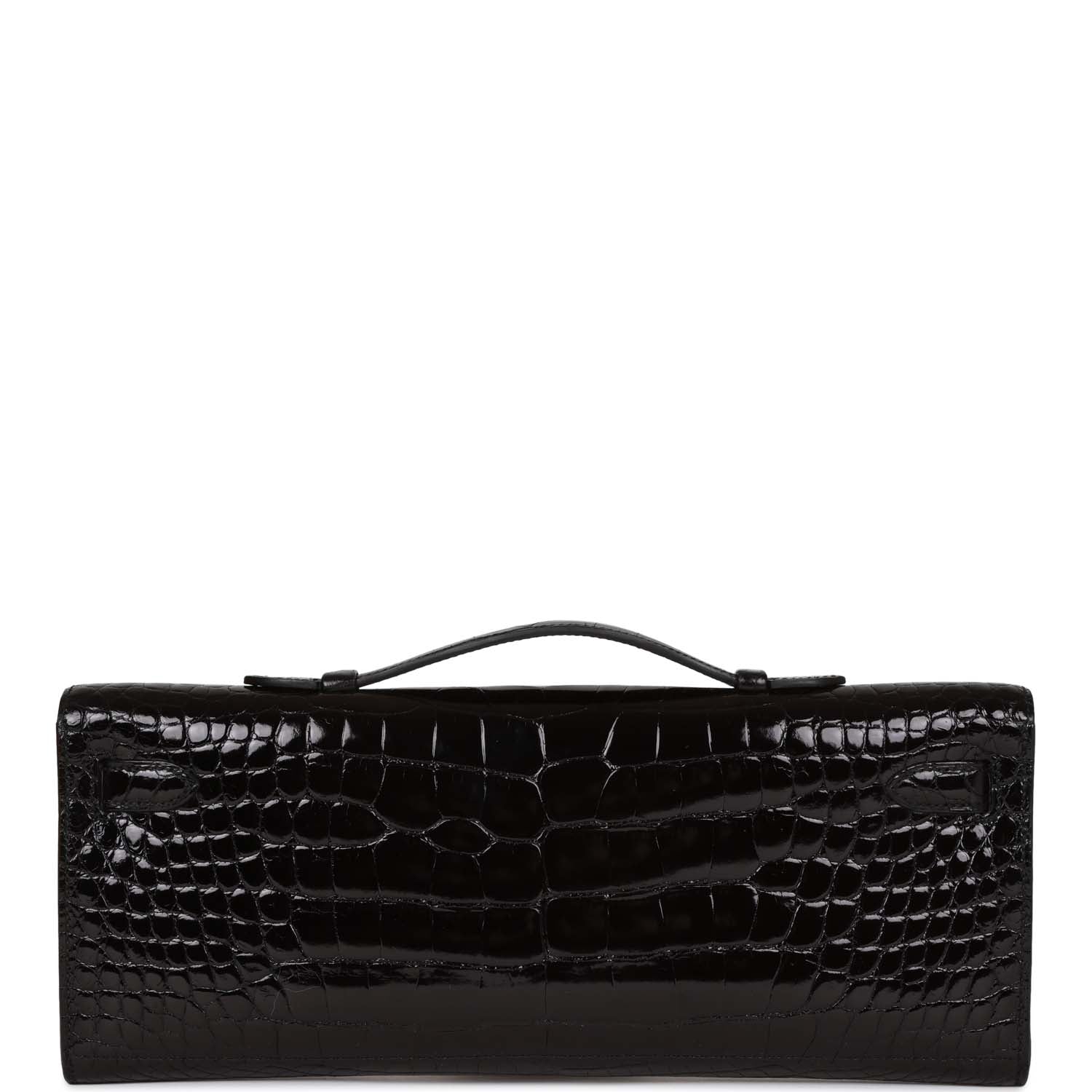 KELLY CUT 31 IN BLACK ALLIGATOR LEATHER WITH SILVER HARDWARE main image 1