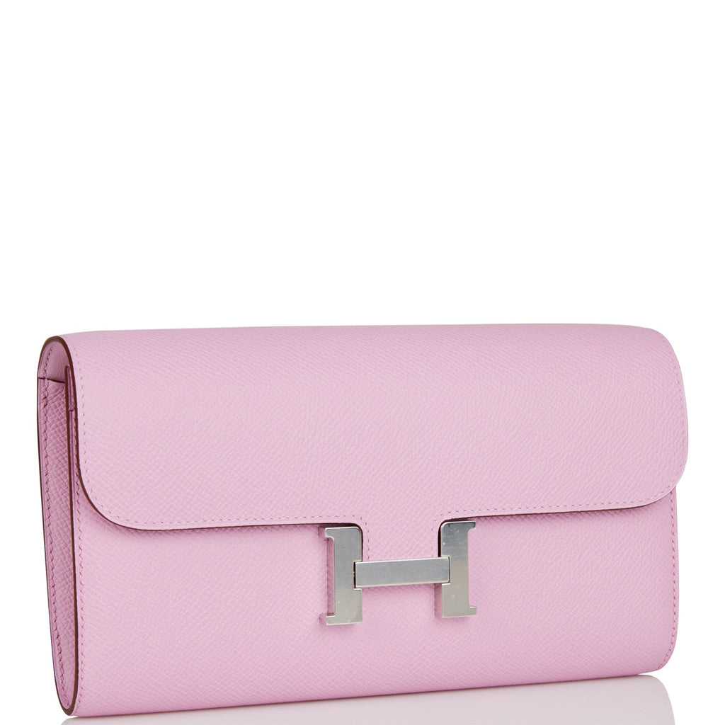 Hermes Constance Long to Go Wallet Mauve Sylvestre Palladium