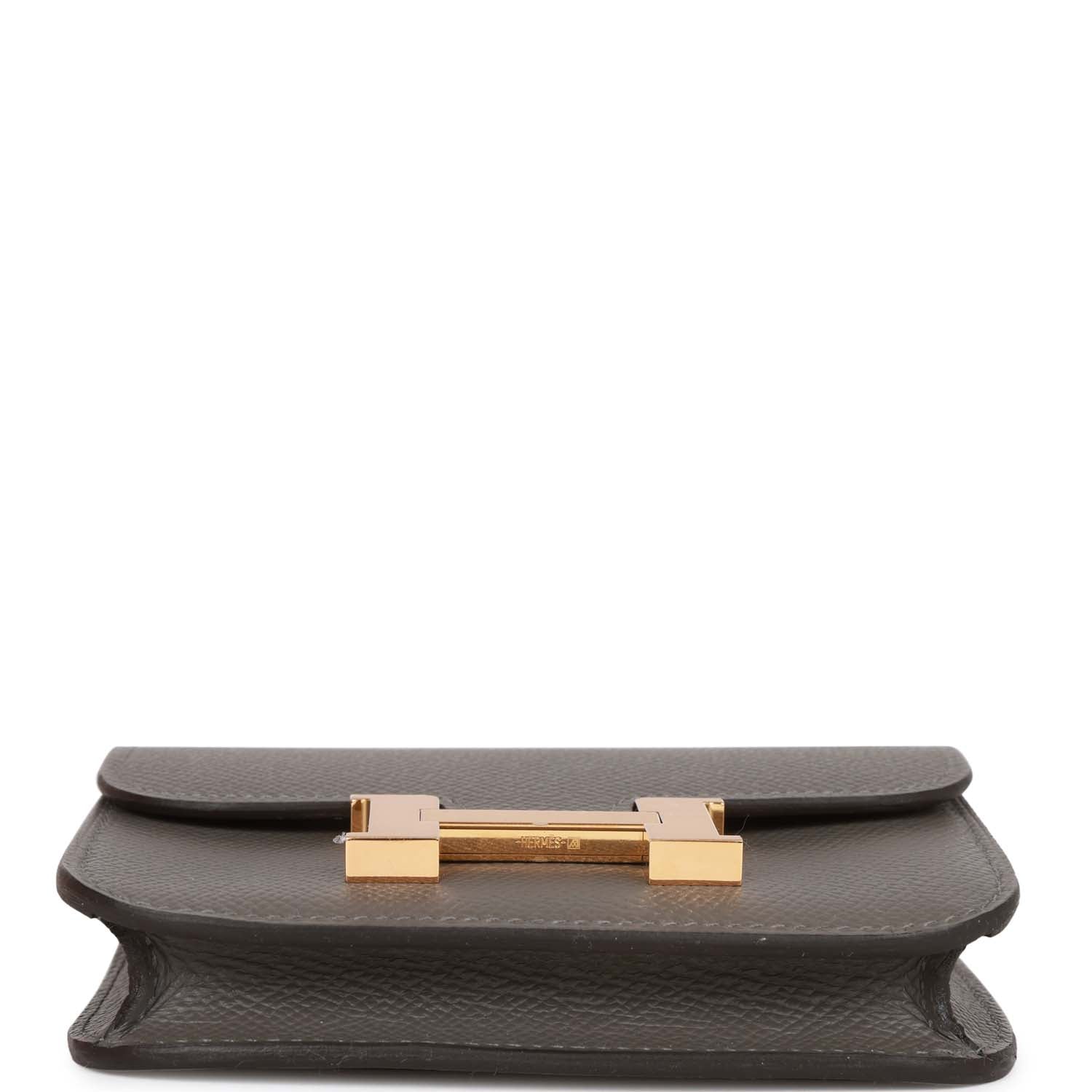 Hermes Constance Slim Wallet Gris Meyer Epsom Gold Hardware – Madison ...