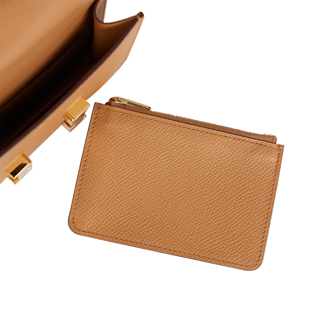 Hermes Epsom Constance Slim Wallet Waist Belt Bag Classic Gold on Gold.  BNIB!