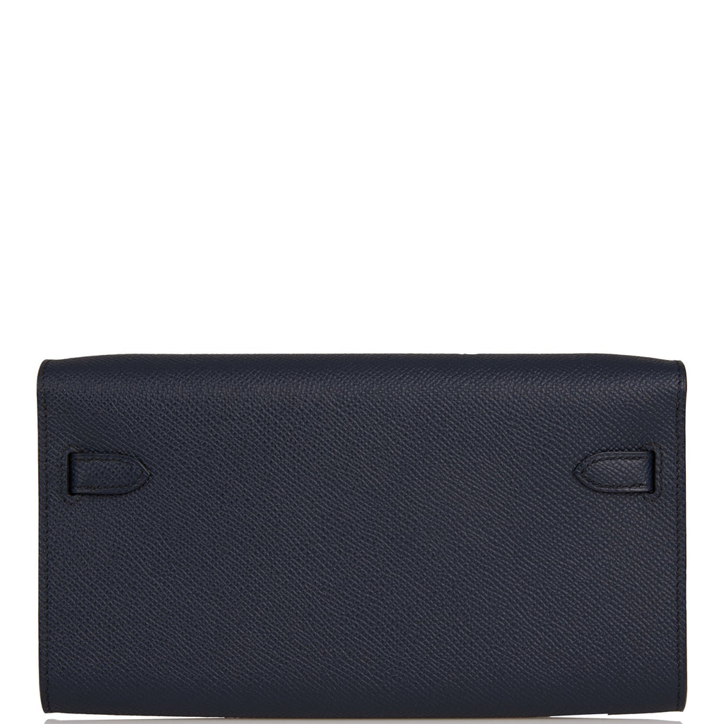 Noir and Blue Nuit Bicolour Kelly To Go Casaque Wallet in Epsom Leather  with Gold Hardware, 2020, Handbags & Accessories, 2021