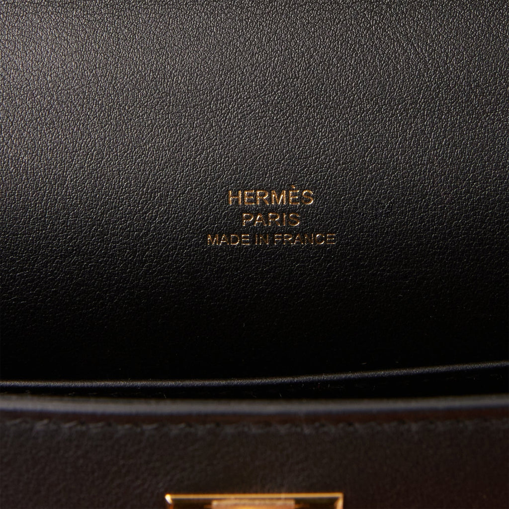Hermes Mini #Kelly Pochette Black Swift Gold Hardware #Handbag